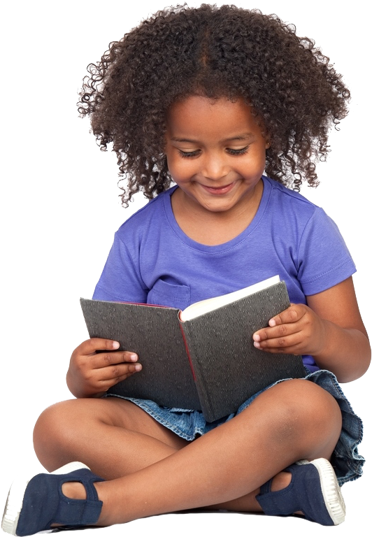 Disabled Black History - Black Girl Reading (561x805), Png Download