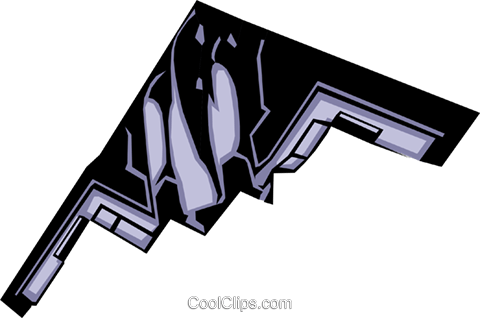 Stealth Bomber Royalty Free Vector Clip Art Illustration - Stealth Vector Png (480x318), Png Download