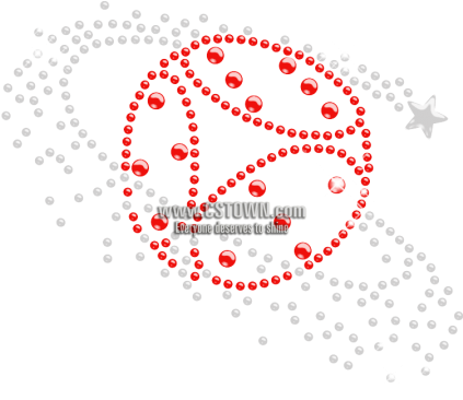 Hotfix Ruby Casino Dice Rhinestone Motif - Circle (450x450), Png Download