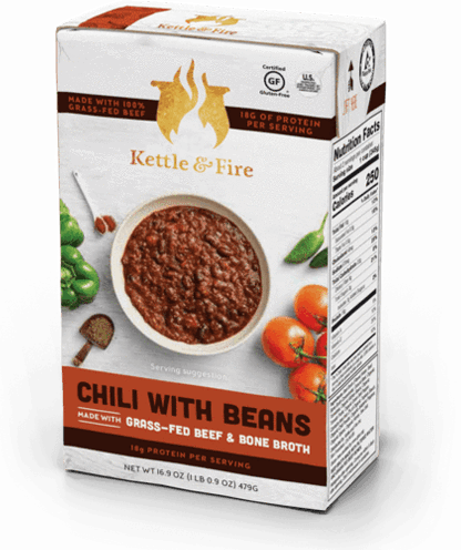 Grass-fed Beef Chili Made With Bone Broth - Gluten-free Diet (416x496), Png Download