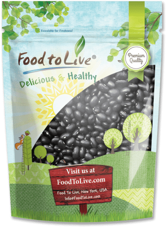 03 Jul 2017 - Food To Live Black Beans (turtle) (1 Pound) (358x480), Png Download