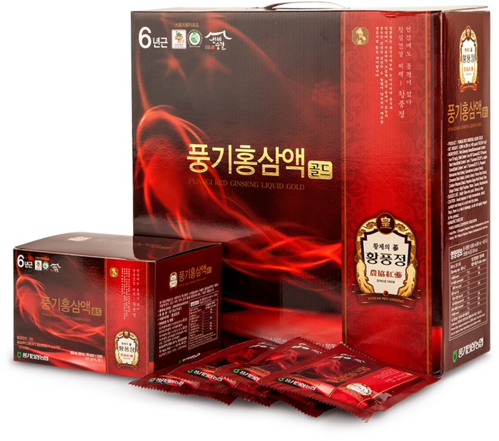 Korean Red Ginseng Liquid Gold - Punggi-eup (1024x768), Png Download