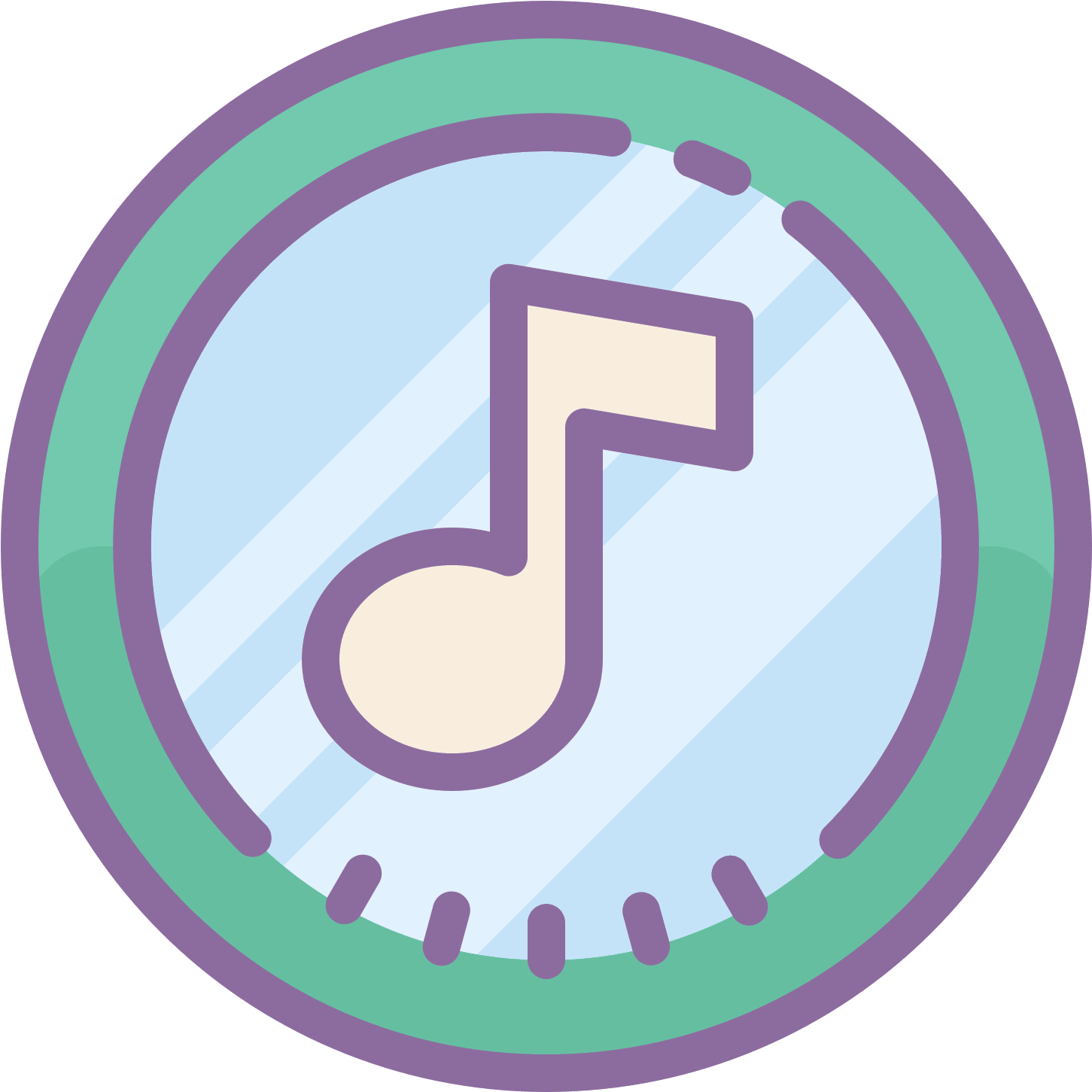 The Icon Is A Classic Musical Notation That One Would - Peace And Love (1600x1600), Png Download