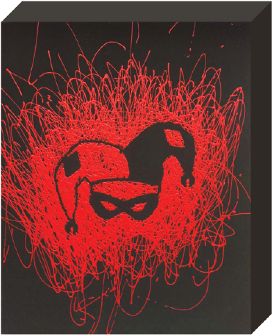 Dc Comics, Paint Splatter Canvas, "harley Quinn" Face - Frame Harley Quinn Painting (600x600), Png Download