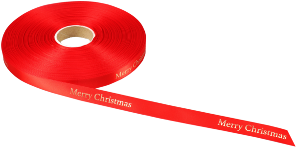 Lovly® Ribbon, 15mm, 100m, Merry Christmas, Red/gold - Christmas Day (640x640), Png Download