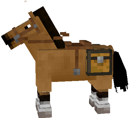 Minecraft Horse Side View (423x386), Png Download