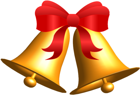 Gold Christmas Source - Red And Gold Christmas Bells (500x350), Png Download