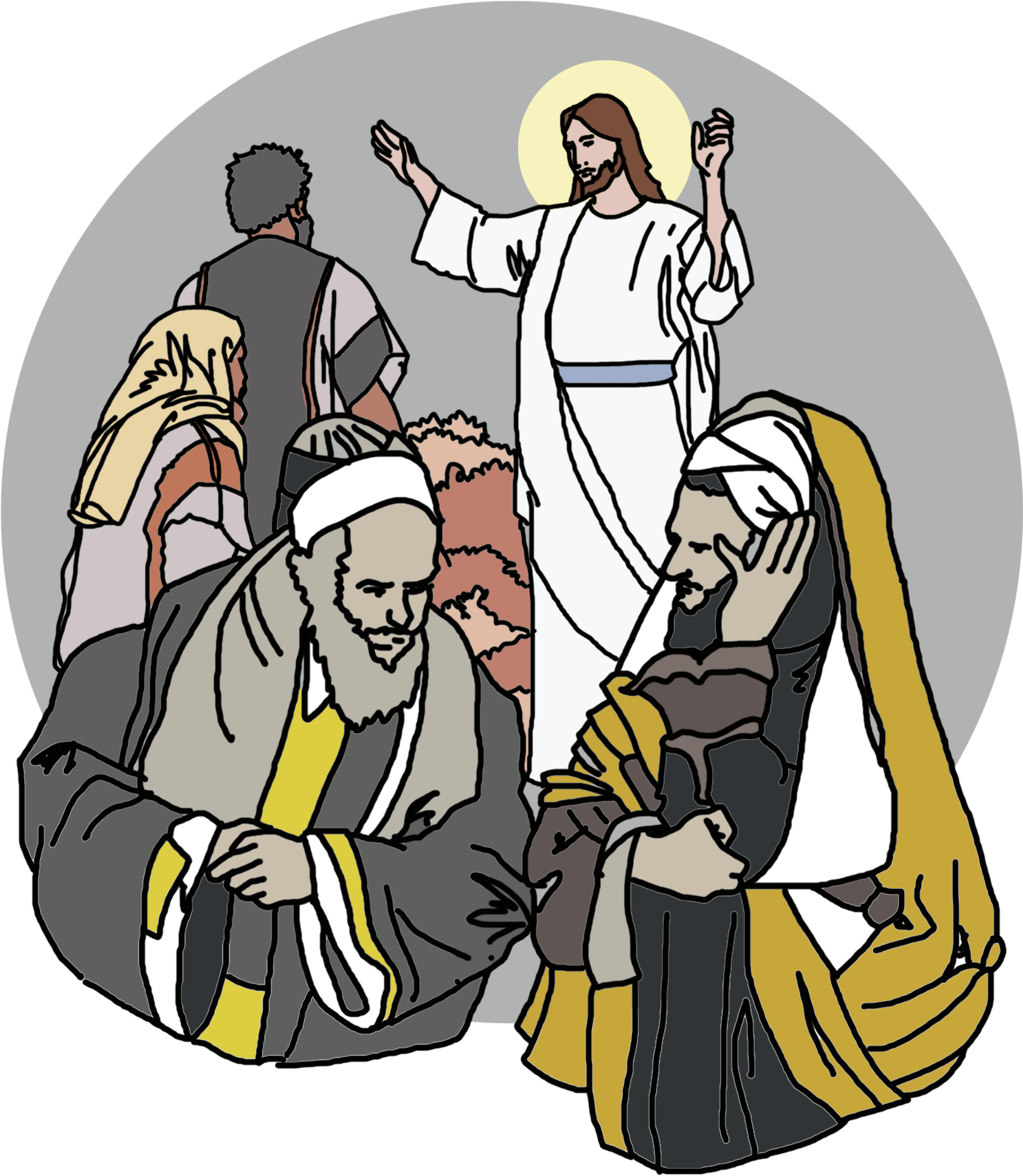 Jesus Pharisees Clipart (2016x2166), Png Download