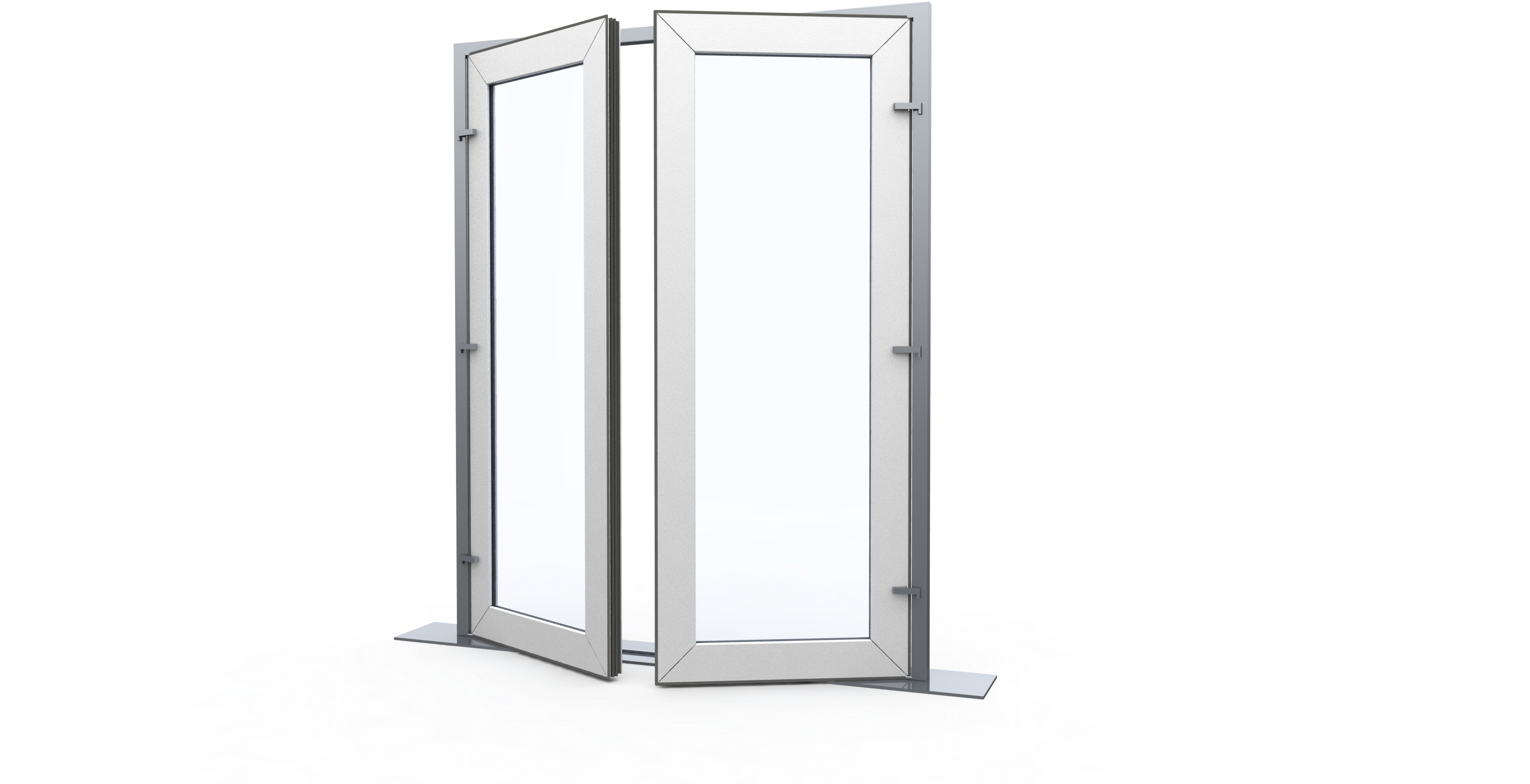Upvc French Doors Open Out - Wickes Upvc French Doors 8ft With 2 Side Panels 600mm (3200x1800), Png Download