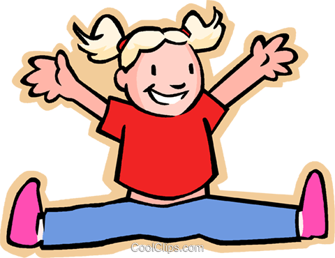 Little Girl Jumping For Joy Royalty Free Vector Clip - Joy Clipart (480x370), Png Download