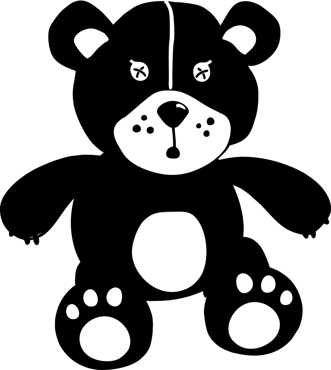 Teddy Vector Graphics - Oso De Peluche Vector (1146x1280), Png Download