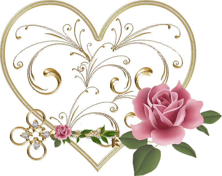 Colorful Heart Png Pic Photo - Mianmian Lifelike Noble Rose Flowers Wall Stickers (766x609), Png Download