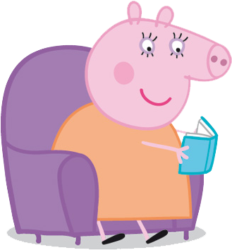 Peppa Pig - Mama De Peppa Pig (423x381), Png Download
