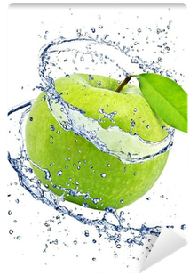 Green Water Splash Png Download - Apple Juice Splash Png (400x400), Png Download