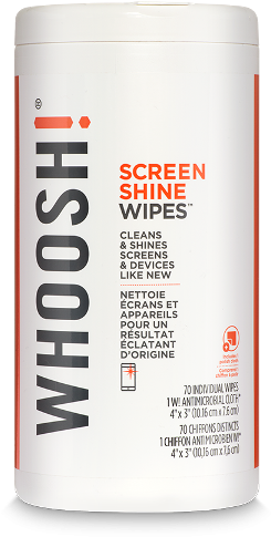 Whoosh Screen Shine Wipes - Whoosh 1fg20wpenfr Screen Clean Wipes W/ 1 Mini Cloth (600x600), Png Download