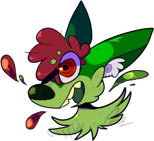 Green Splash - Cartoon (535x524), Png Download
