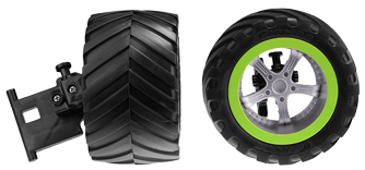 2 Front Wheels With Steering Axle For Green Splash - 2 Vorderreifen Mit Lenkachse Für Green Splash (370142024 (700x467), Png Download
