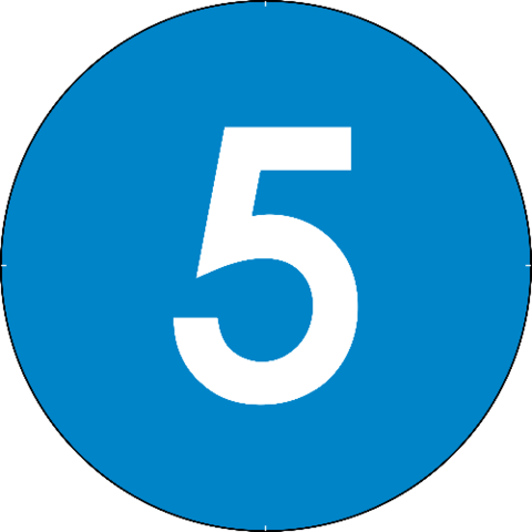 Click To See Printable Version Of Number 5 In Circle - Water Sanitation And Hygiene Logo (480x480), Png Download