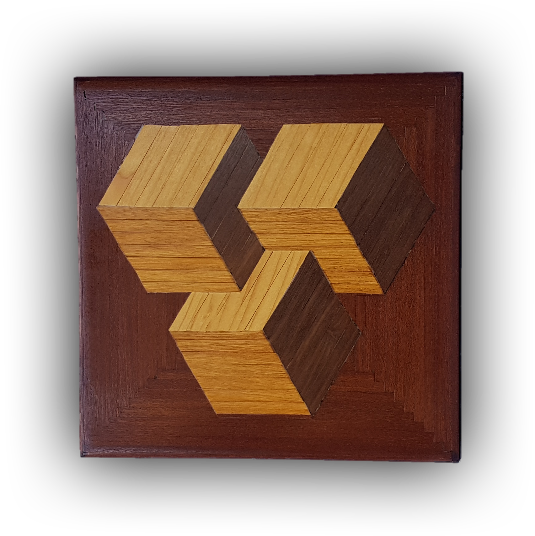 067 3 Superimposed Cubes - Plywood (1792x1716), Png Download