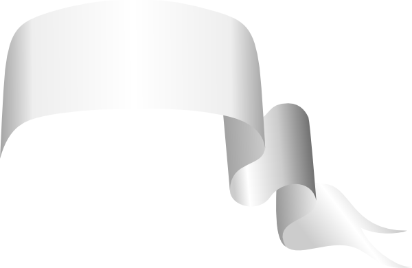White Ribbon With Transparent Background (600x390), Png Download
