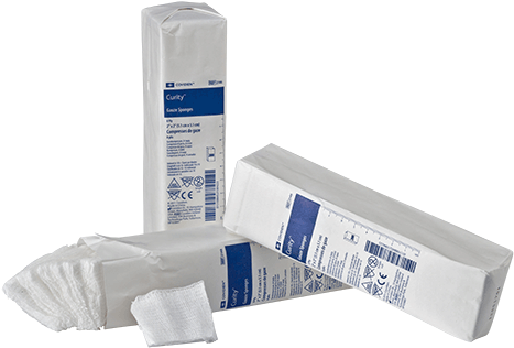 Curity 8-ply Gauze Sponge - Curity Gauze Sponge - 2 X 2 - 8 Ply - Non-sterile - (600x324), Png Download