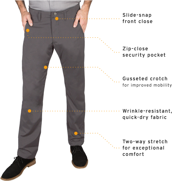 Best Travel Pants - Best Travel Clothing Mens (575x600), Png Download