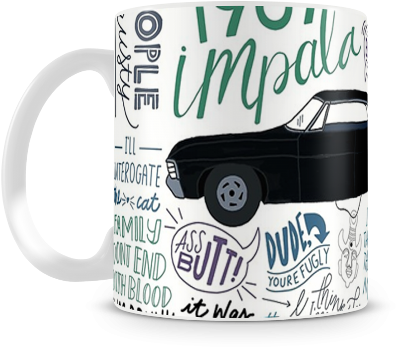 Caneca Supernatural - Impala An9010 - Caneca Supernatural Impala (1000x825), Png Download