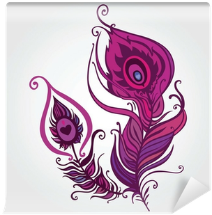 Peacock Feather Tattoos On Hands (400x400), Png Download