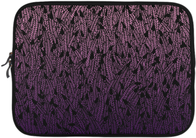 Pink Purple Ombre Feather Pattern Black Microsoft Surface - Adediy Custom Purse Yellow And Green Ombre Feathers (500x500), Png Download