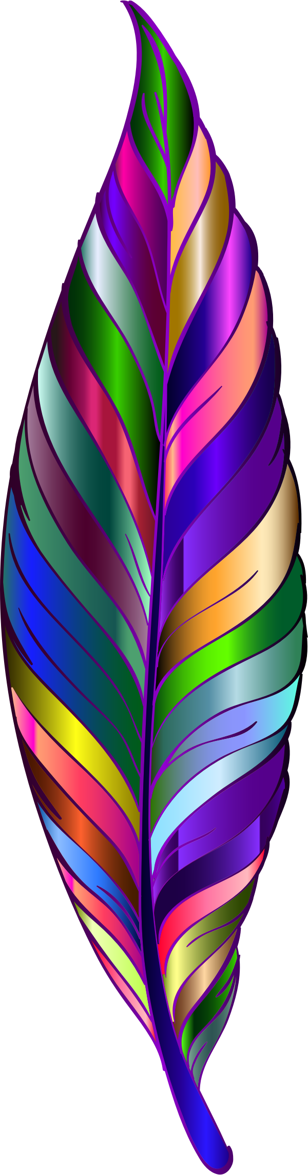 This Free Icons Png Design Of Prismatic Feather 6 (600x2290), Png Download