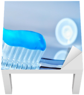 Toothbrush And Toothpaste Tube On The Table Lack Table - Toothpaste Invented (400x400), Png Download