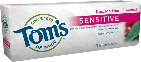 Toms Of Maine Natural Sensitive Wintermint Toothpaste - Tom's Of Maine Natural Whole Care Fluoride Toothpaste (650x650), Png Download
