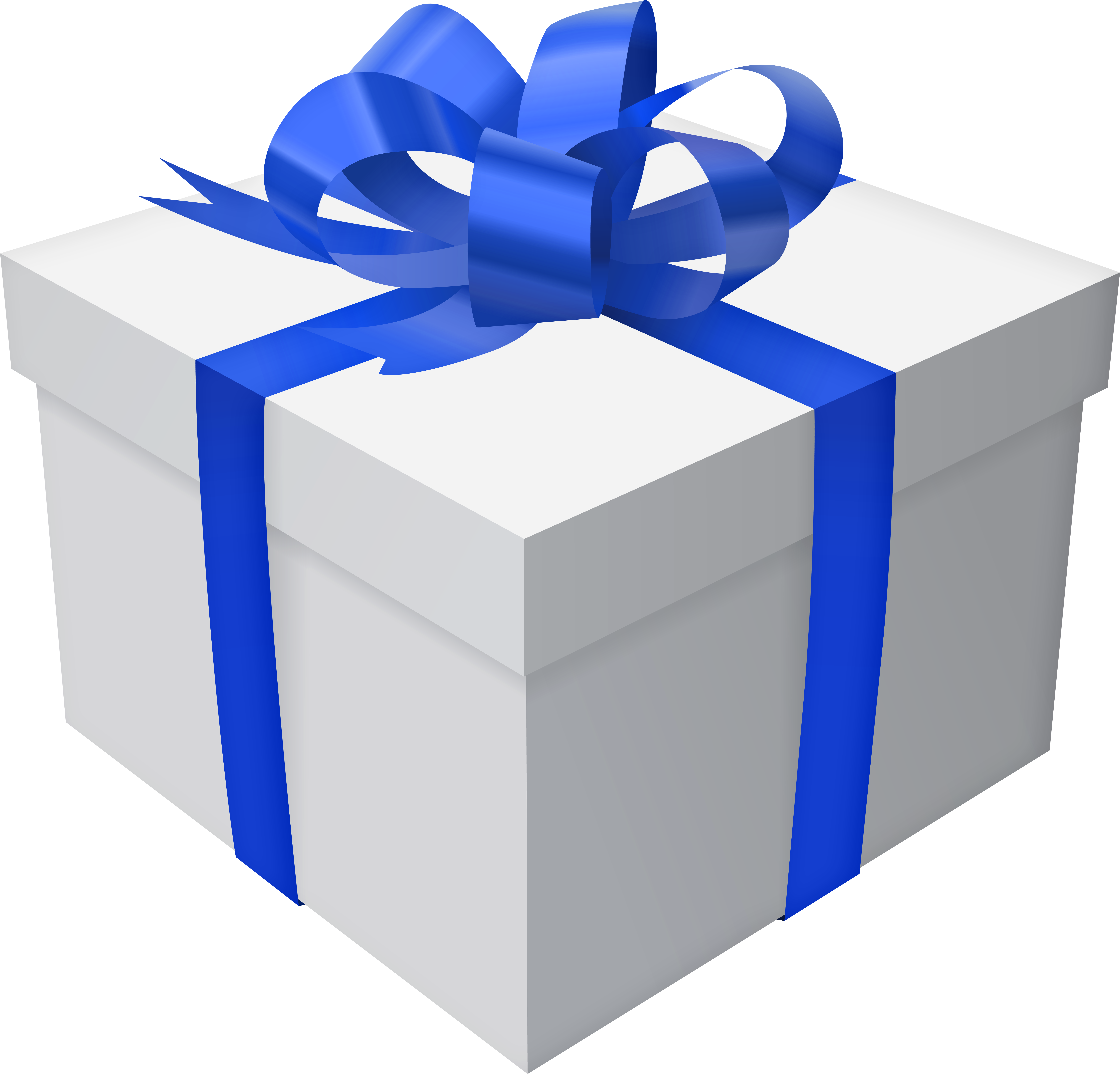 Blue Gift Bow Png (8000x7677), Png Download