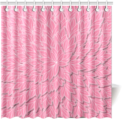 Floating Leaf Pink Shower Curtain Sizes - Window Valance (500x500), Png Download