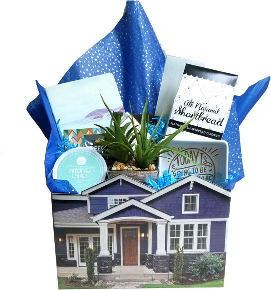 “blue On You” Home Gift Box - House (554x605), Png Download
