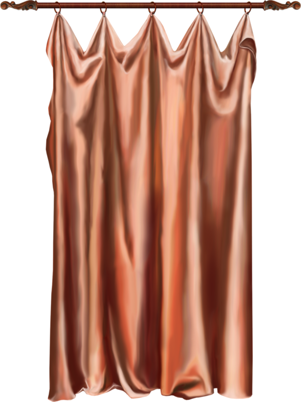 Pink Curtains - Transparent Orange Curtains Png (600x800), Png Download