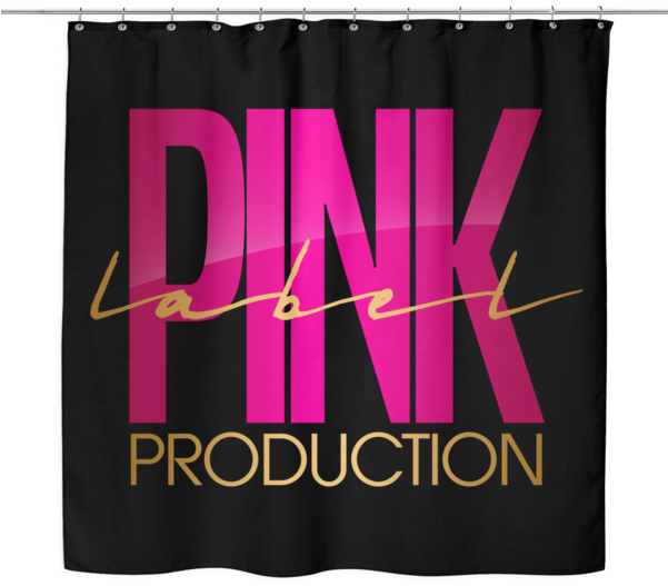 Pink Label Shower Curtain - Curtain (600x600), Png Download