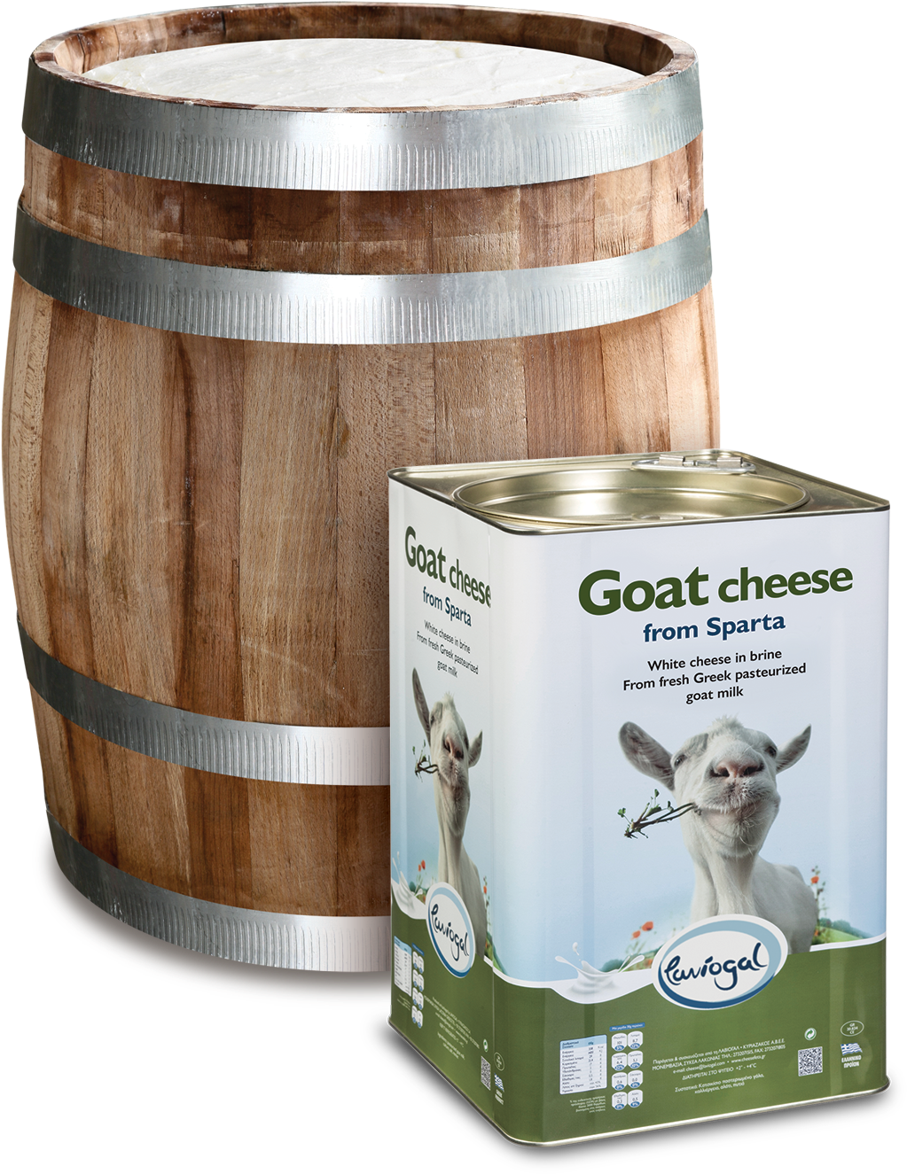 Goat Cheese In Wooden Barrel Of 60kg - Milk Barrel Png (1104x1372), Png Download