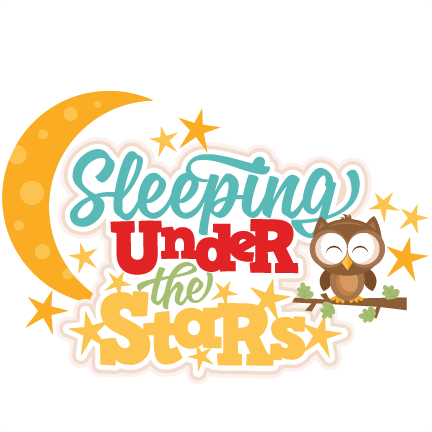 Sleeping Clipart Svg - Sleeping Under The Stars Clipart (432x432), Png Download
