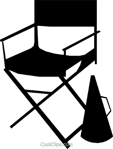 Director's Chair Royalty Free Vector Clip Art Illustration - Director Chair Clip Art (367x480), Png Download