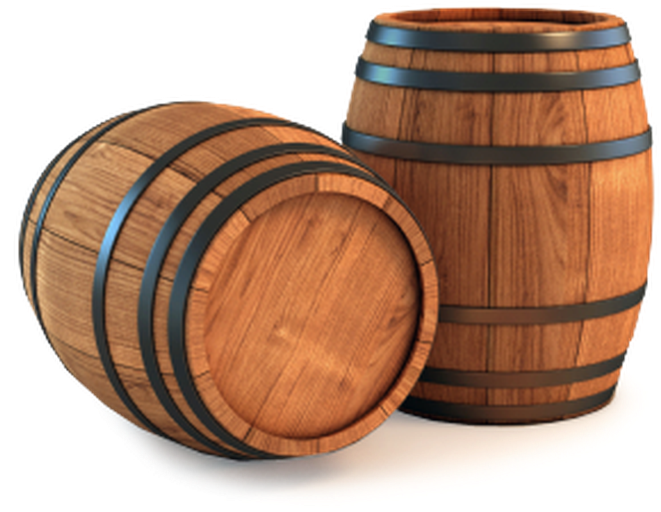 Wood Barrels (1292x1292), Png Download