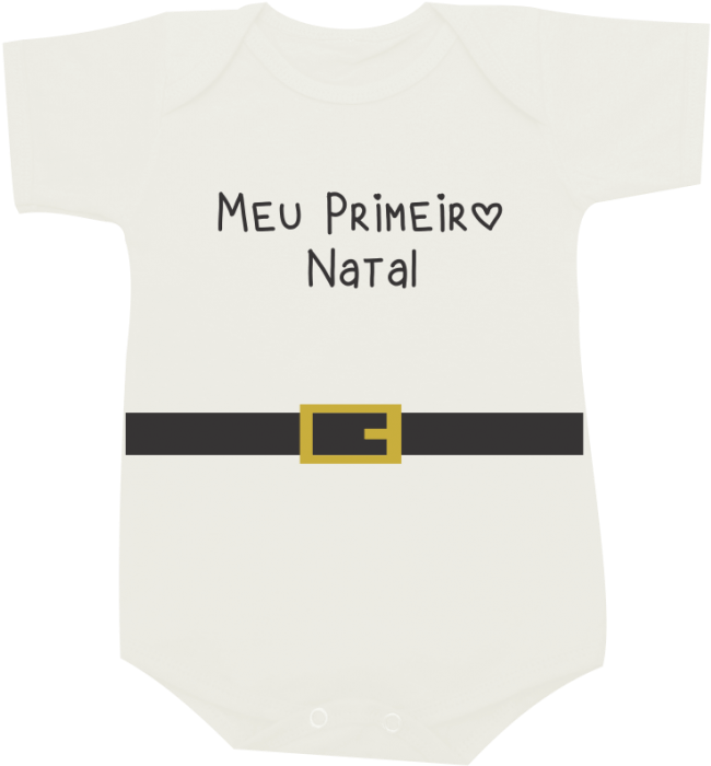 Meu Primeiro Natal Body Com Cinto De Papai Noel - Desenho Do Cinto Do Papai Noel (800x800), Png Download