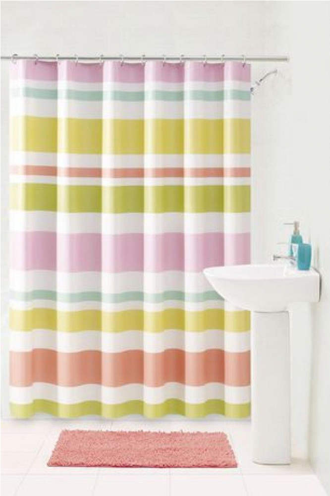Ended - Mon-tex Mills Ltd Pastel Stripe Shower Curtain Multi (1000x1000), Png Download