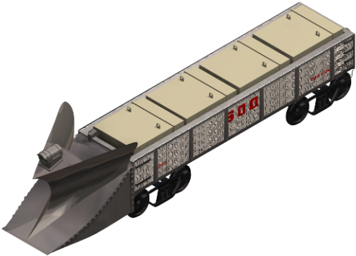 Train Snow Plow 3ds Max Model - Snowplow (645x645), Png Download