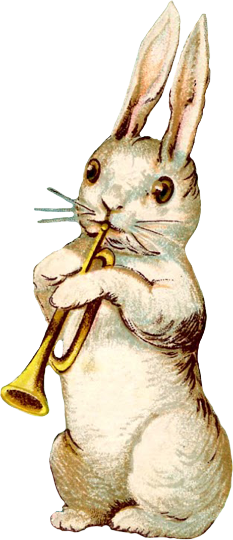 Wings Of Whimsy - Vintage Bunny Transparent Background (462x1070), Png Download