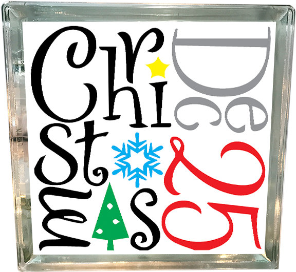 Christmas Word Collage Light Block - Christmas Day (720x651), Png Download