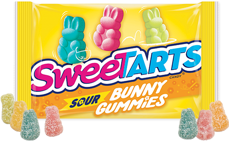 Sweet Tarts Sour Bunnies Gummies (480x500), Png Download