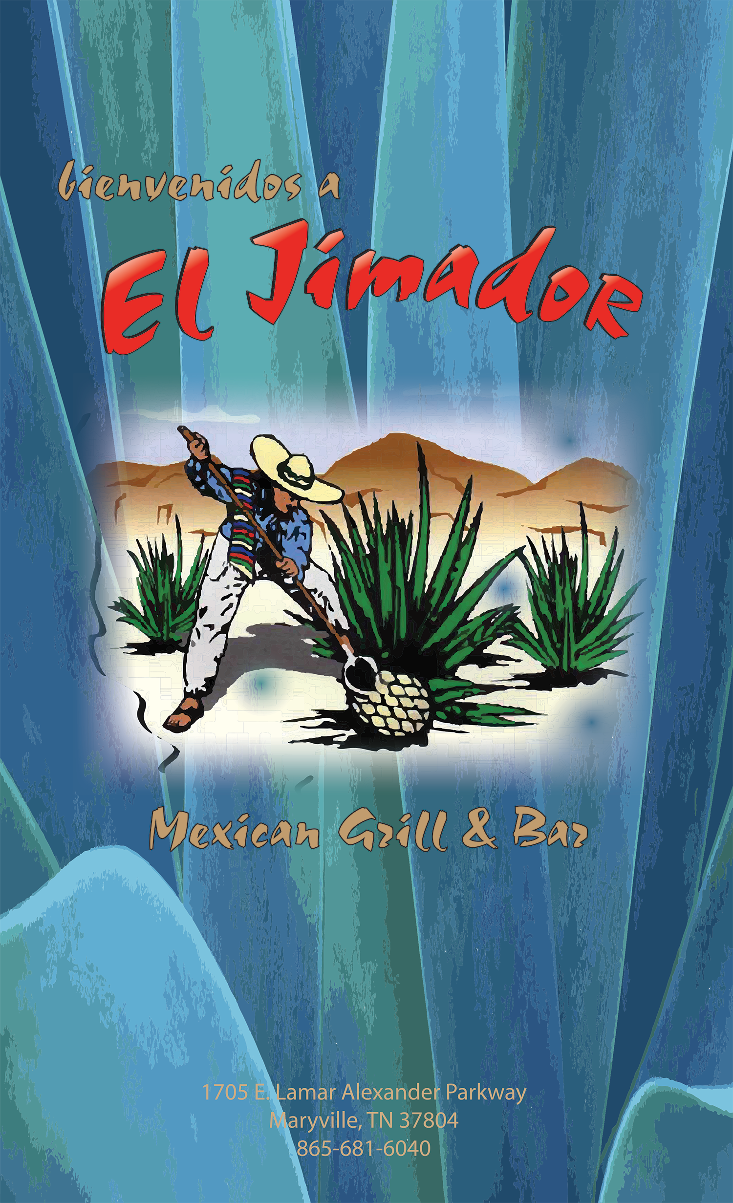 El Jimador Grill And Bar Menu - Illustration (1500x2462), Png Download