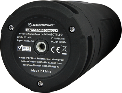 Speaker Mount - Scosche Boombottle+ Portable Speaker (black/space Gray) (422x322), Png Download