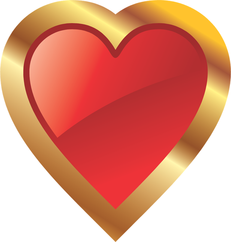 Imagenes Con Frases De Te Amo Corazones De Amor Estados - Corazones Rojos Y Dorado (762x800), Png Download